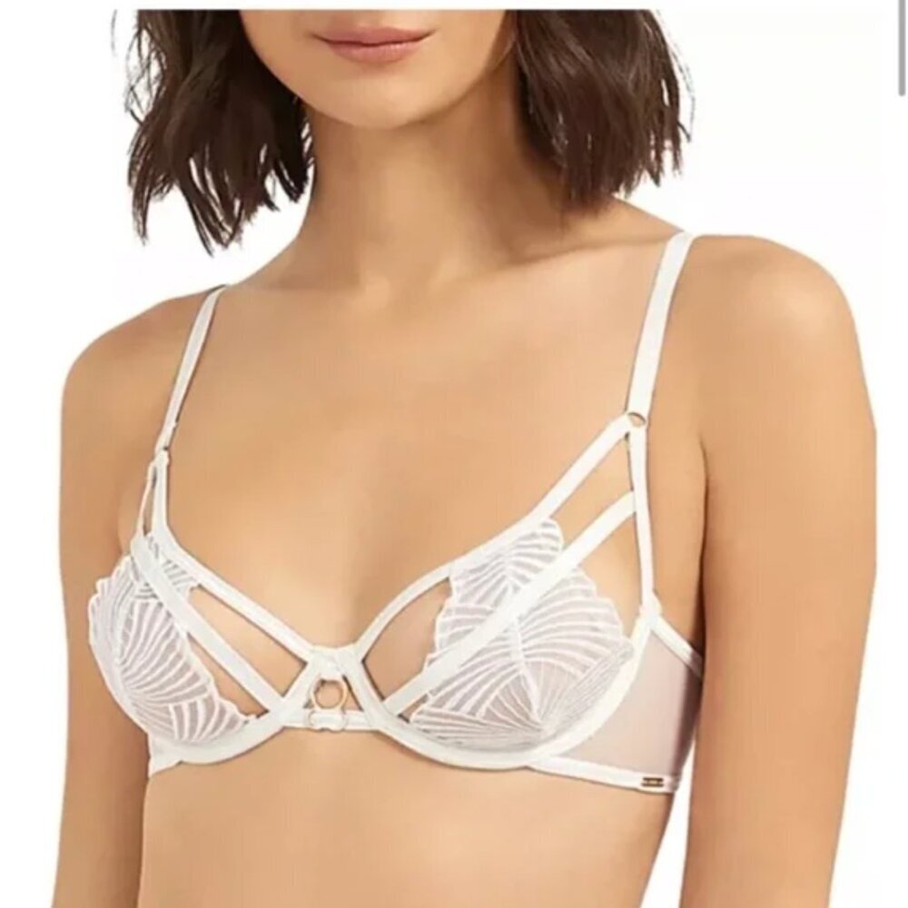 Bluebella White Sheer Scalloped New with Tag Bra Size 36C